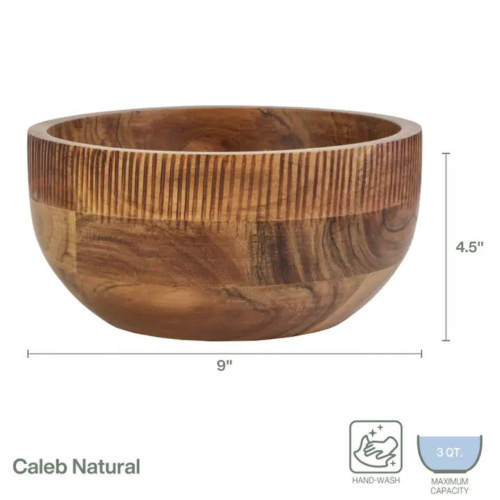 CALEB ACACIA WOOD MEDIUM SERVING BOWL