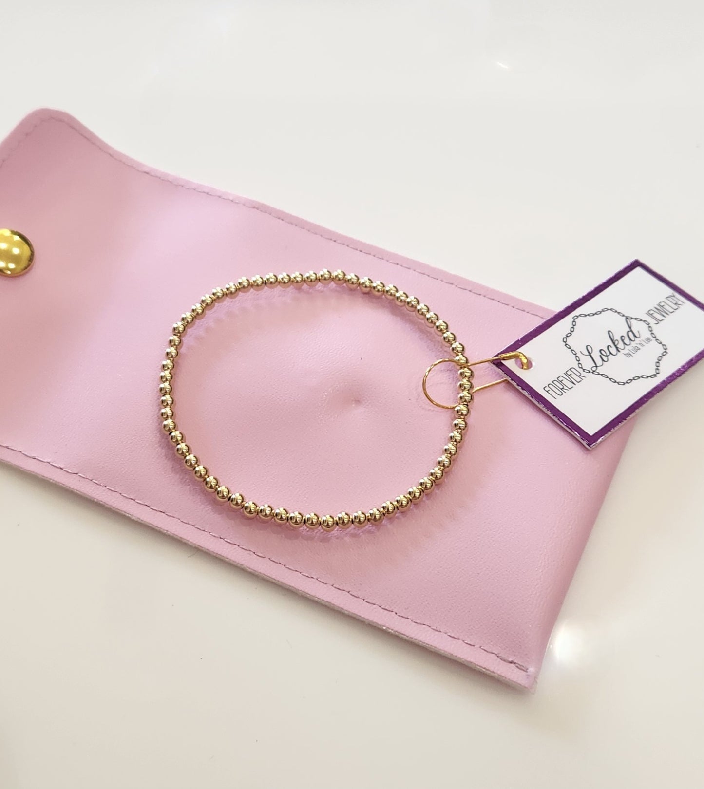 CLASSIC 3MM GOLD-FILLED BEADED BRACELET