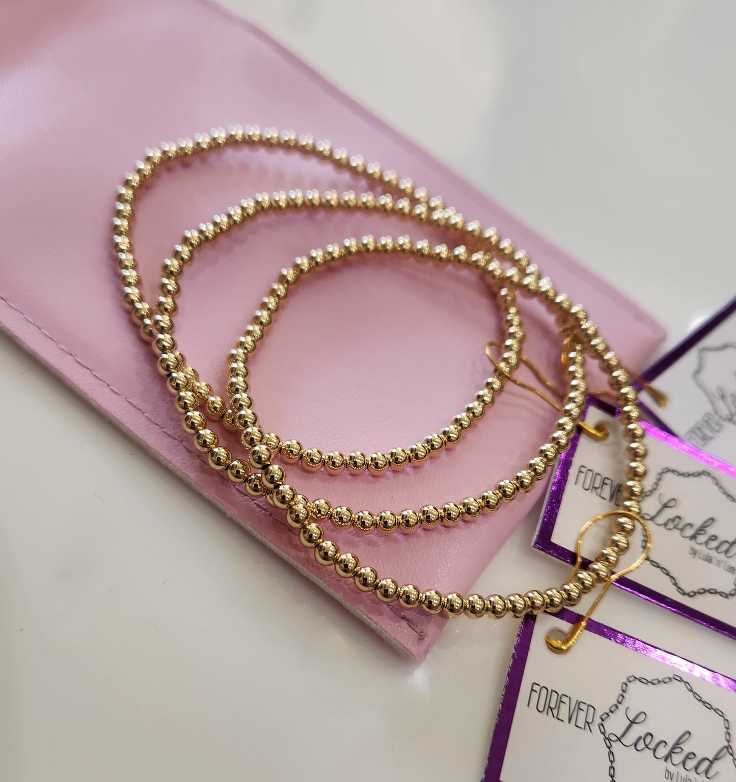 CLASSIC 3MM GOLD-FILLED BEADED BRACELET