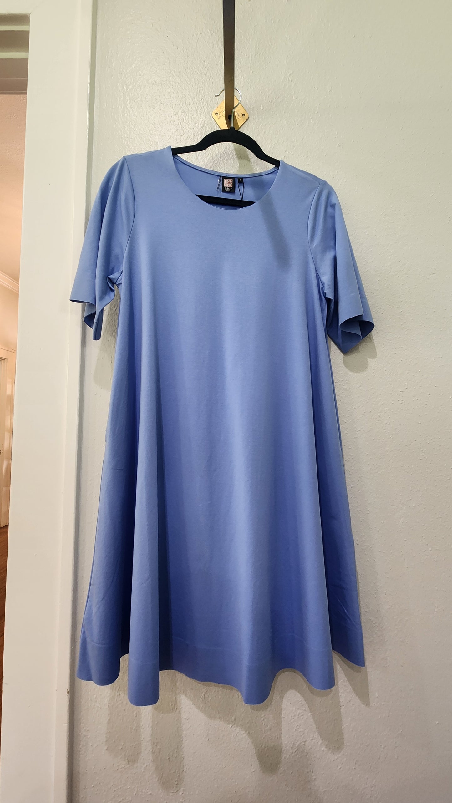 SHORT SLEEVE CORNFLOWER DRESS