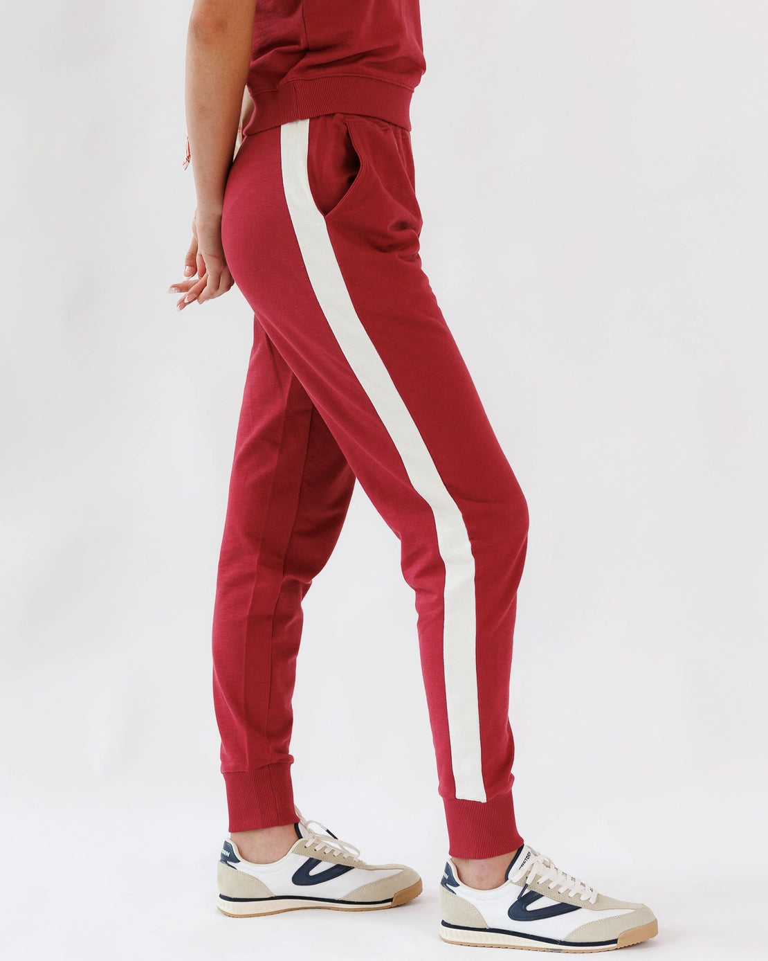 PALISADES DEEP RED JOGGERS