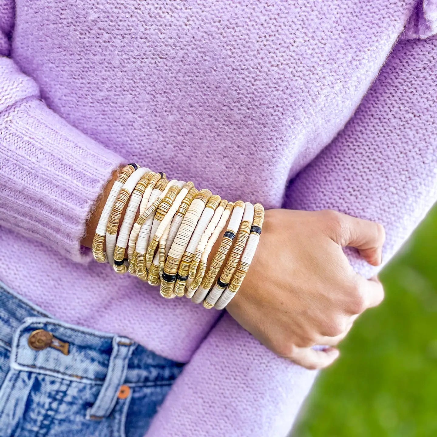 CREAM VINYL BRACELET