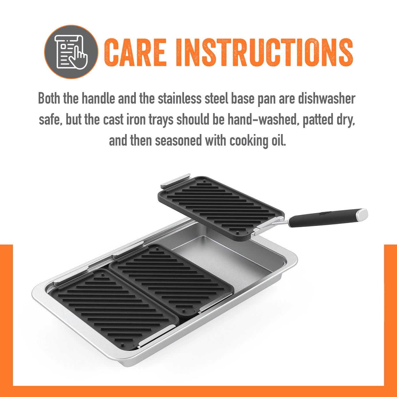 CAST IRON SEAR 'N SERVE SET