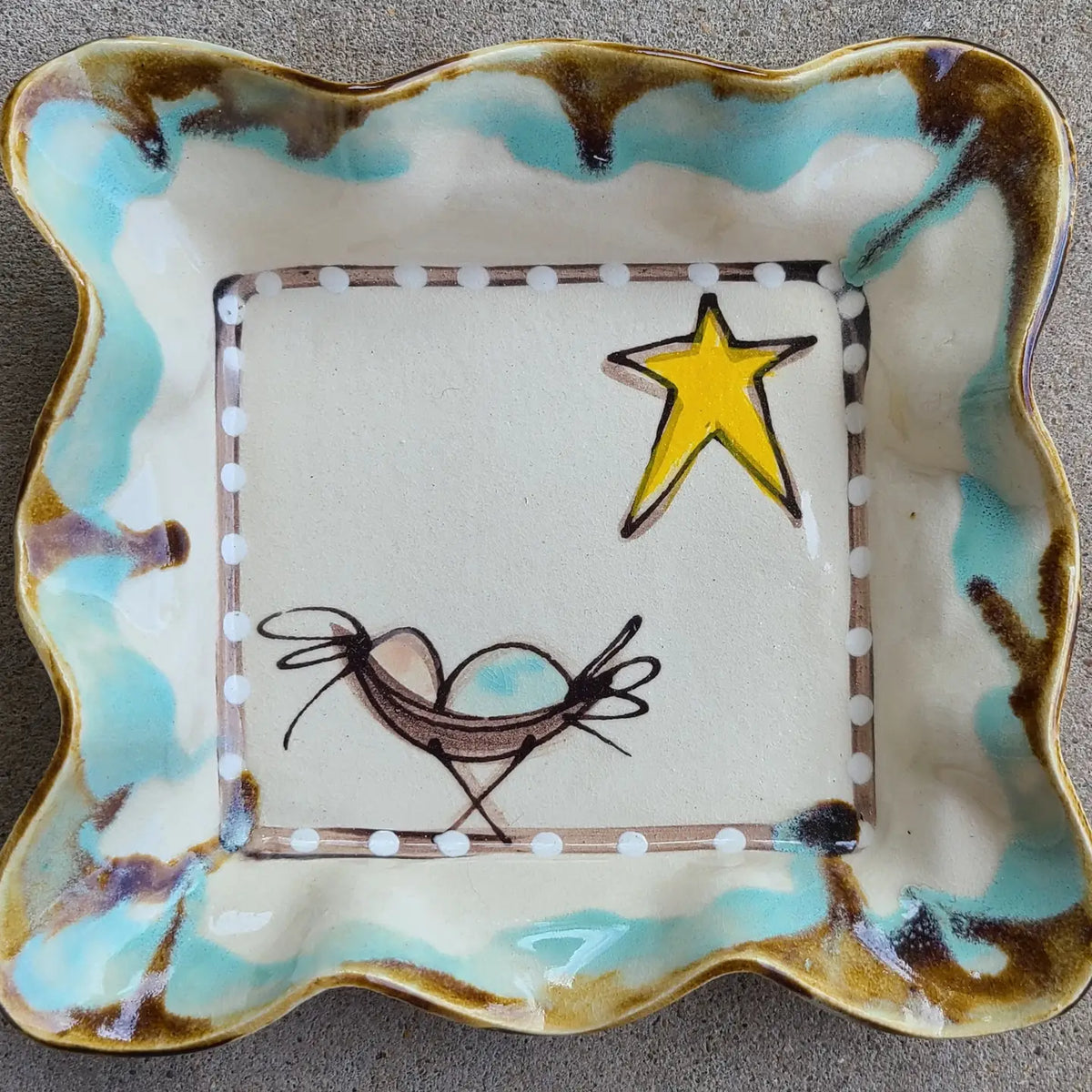 MANGER BABY SQUARE PLATE