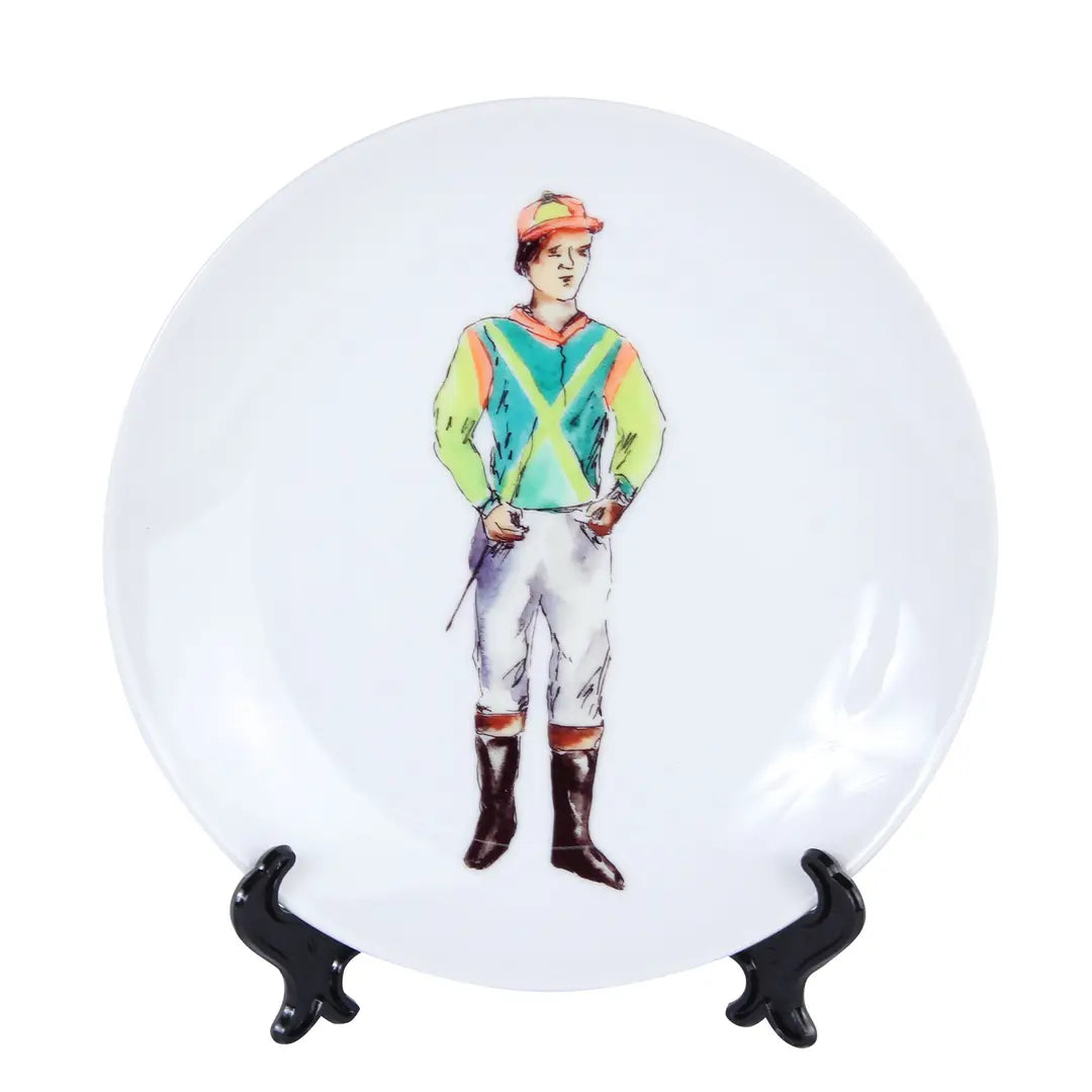GREEN STANDING JOCKEY PLATE