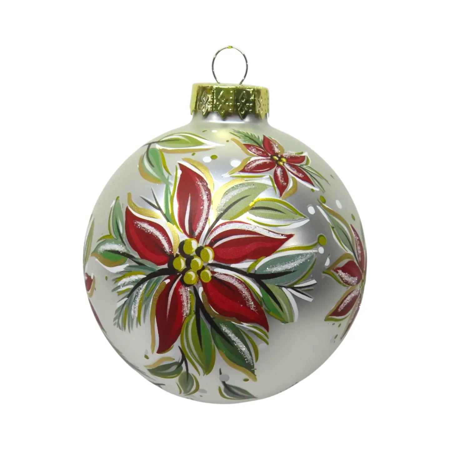 PAINTED POINSETTIA ORNAMENT