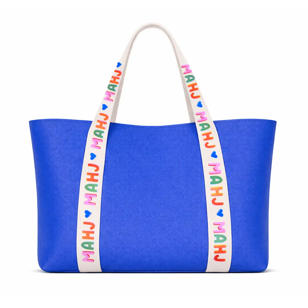 MAHJONG TOTE BAG - BLUE