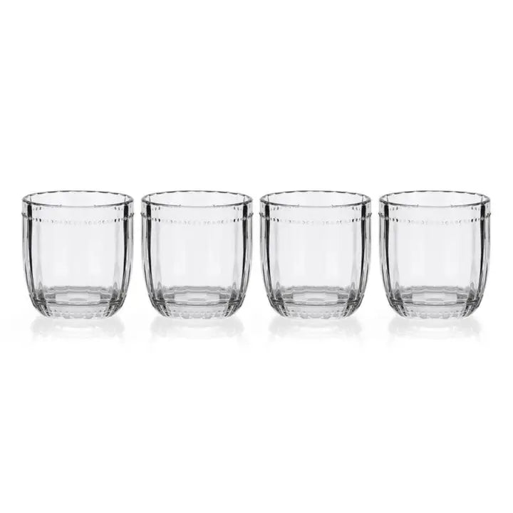 BEADED 10OZ DOUBLE OLD FASHIONED - SET OF 4
