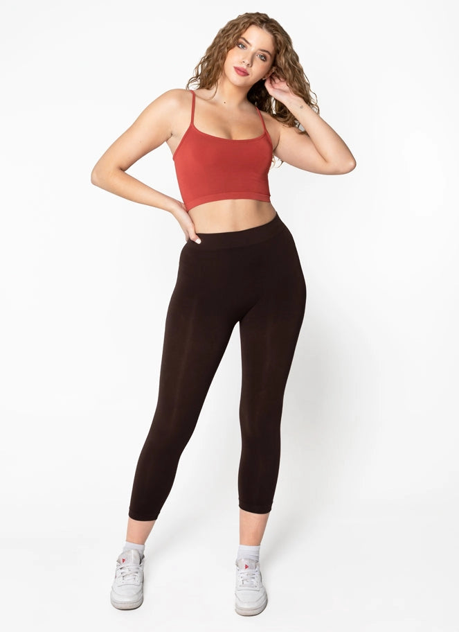 3/4 BAMBOO LEGGINGS - BLACK