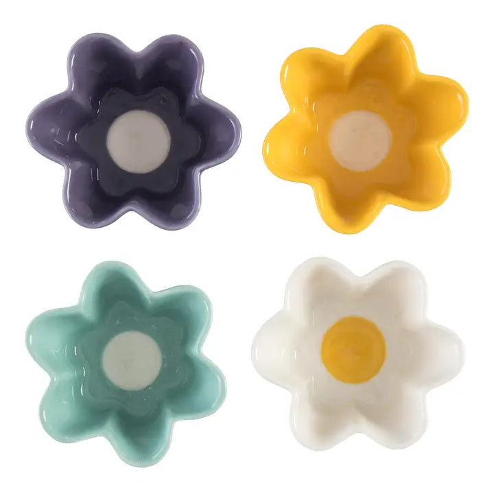 STONEWARE DAISY RAMEKINS