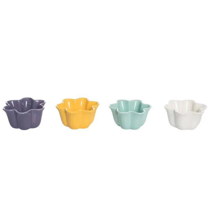 STONEWARE DAISY RAMEKINS