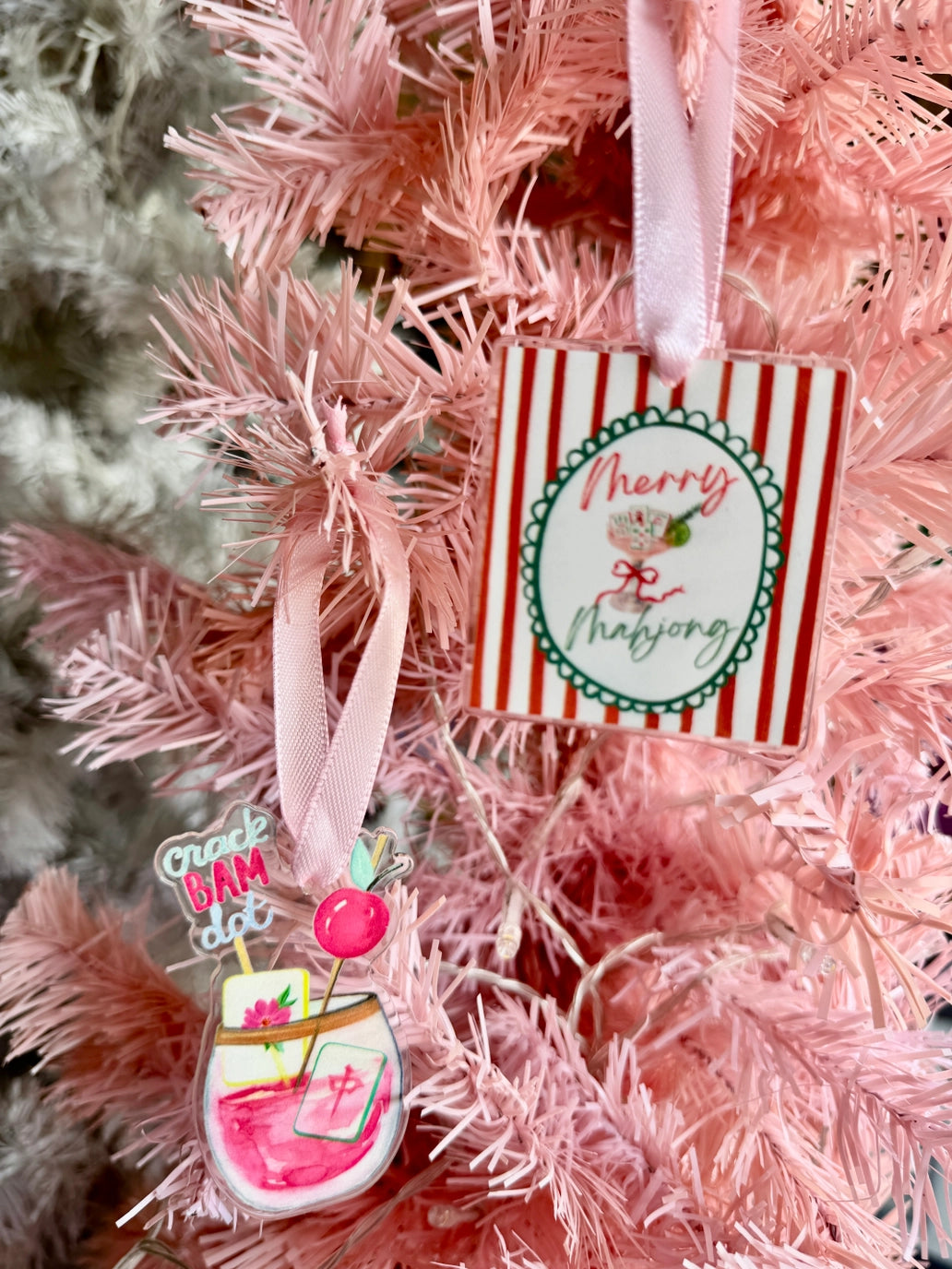 PETITE "MERRY MAHJONG" CHRISTMAS ORNAMENT