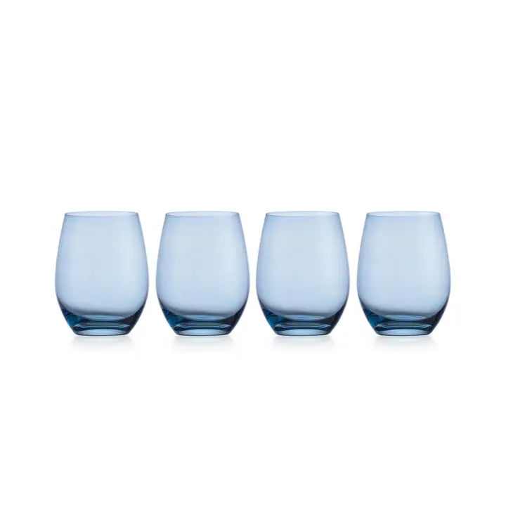 VENETO STEMLESS WINE SET/4 - FROST BLUE