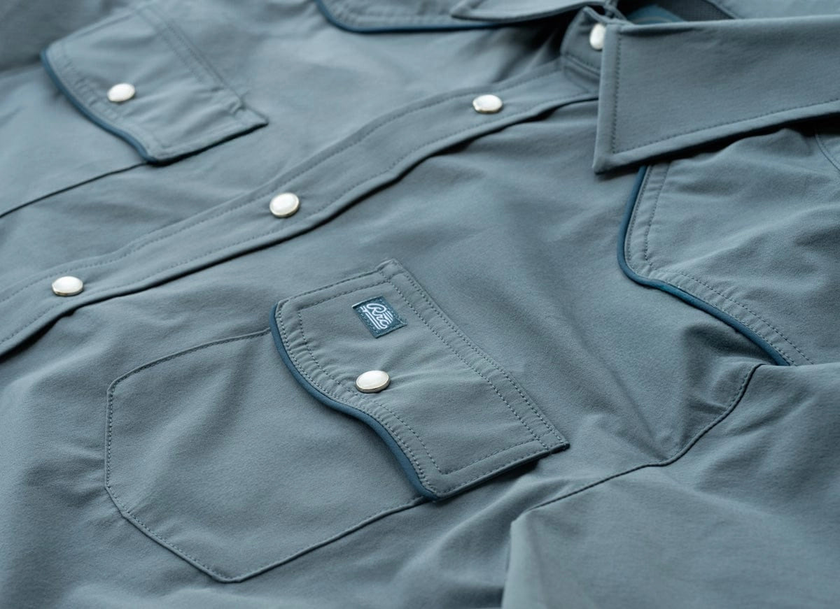 RIO PEARL SNAP SHIRT - STEEL