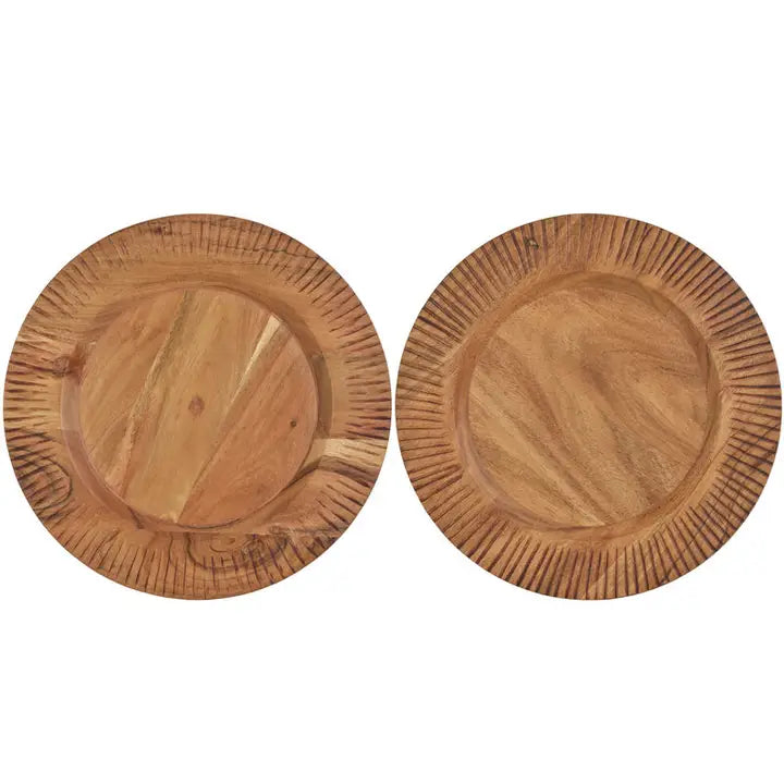 CALEB ACACIA WOOD CHARGER