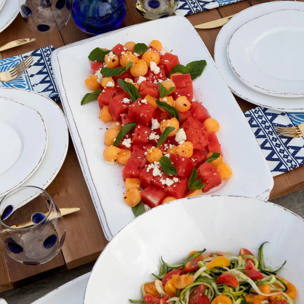 MELAMINE LASTRA WHITE RECTANGULAR PLATTER