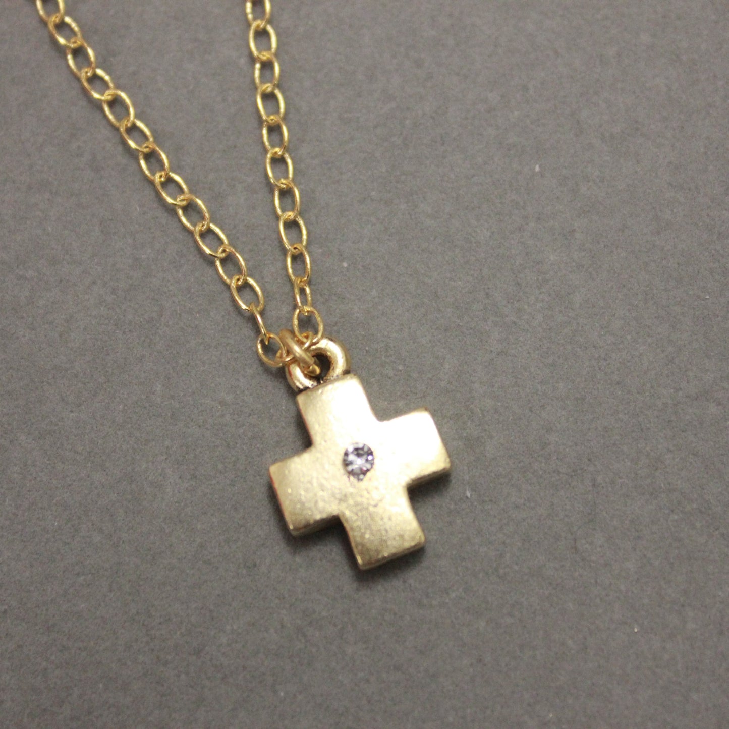 16" - 18" CZ CROSS NECKLACE