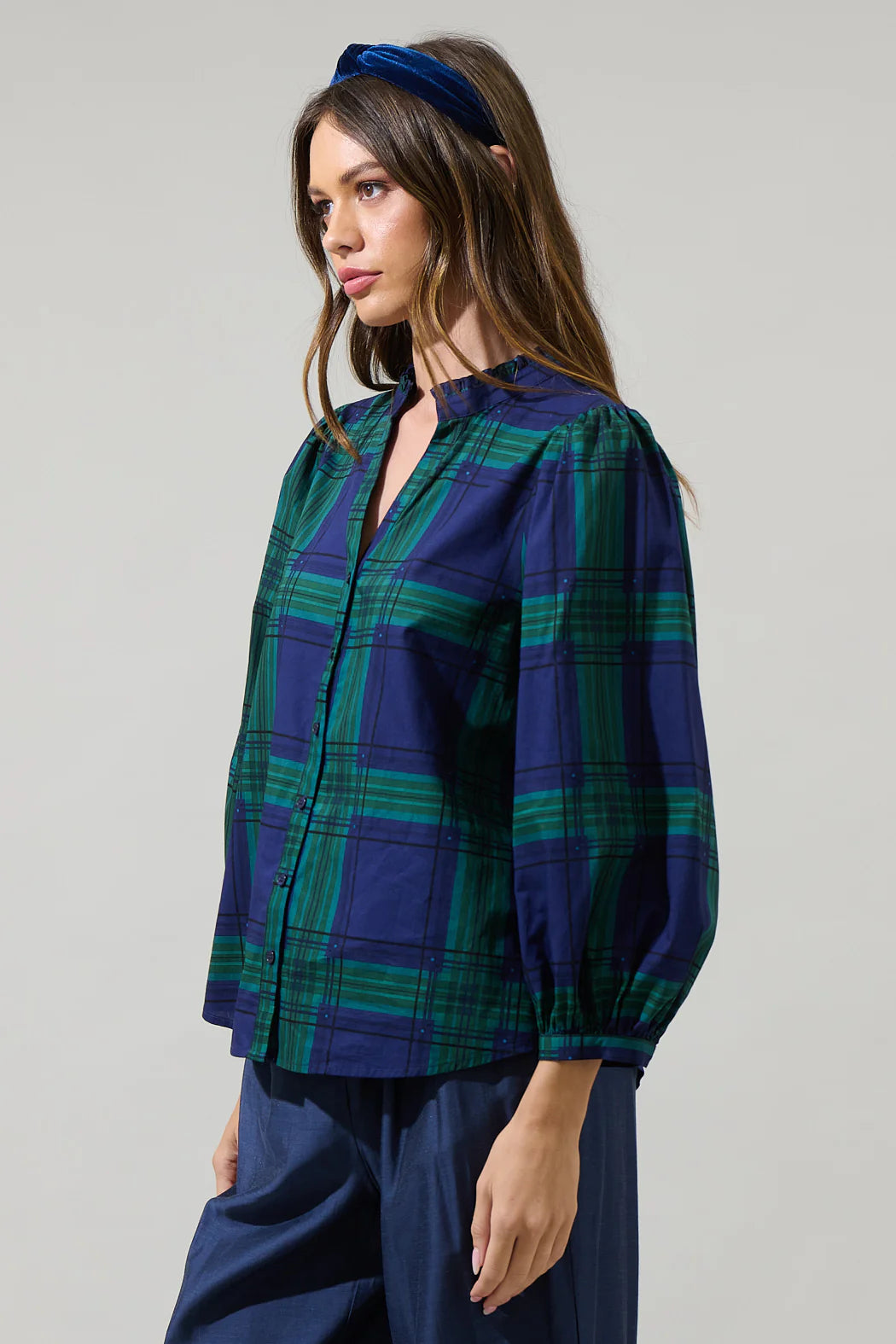 HARRISVILLE PLAID IMA TOP