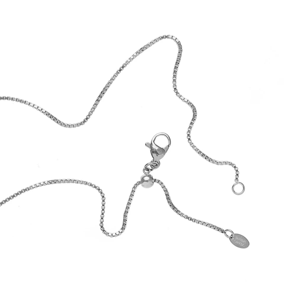 TWO-TONE SMALL PUFFY HEART NECKLACE