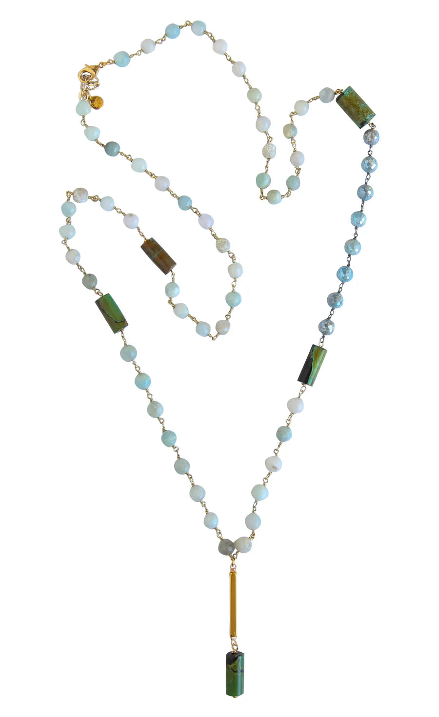 TASMAN LONG NECKLACE IN PERUVIAN OPAL