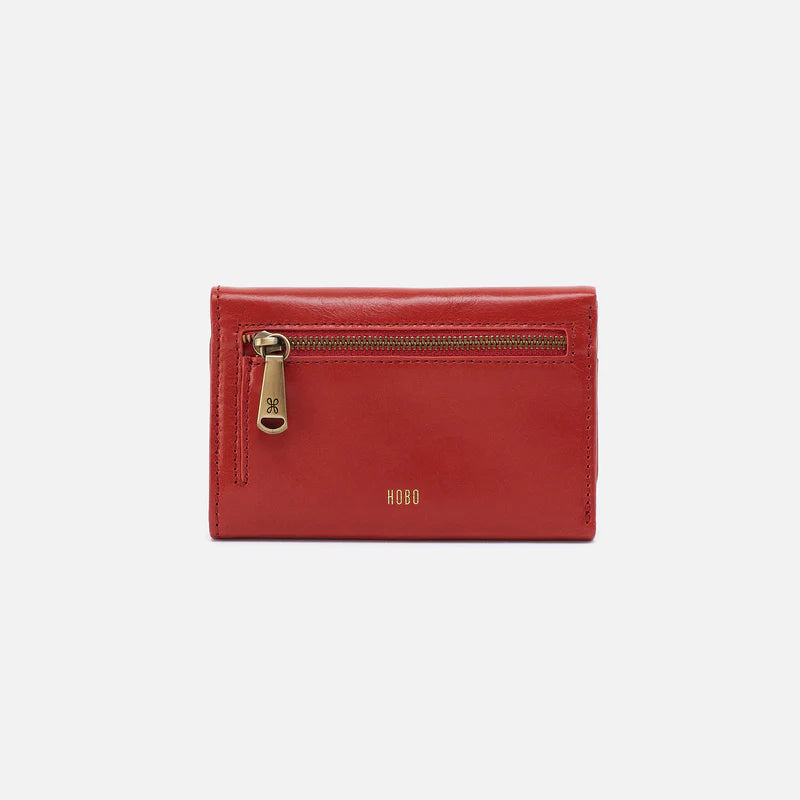 JILL TRIFOLD WALLET - BRICK