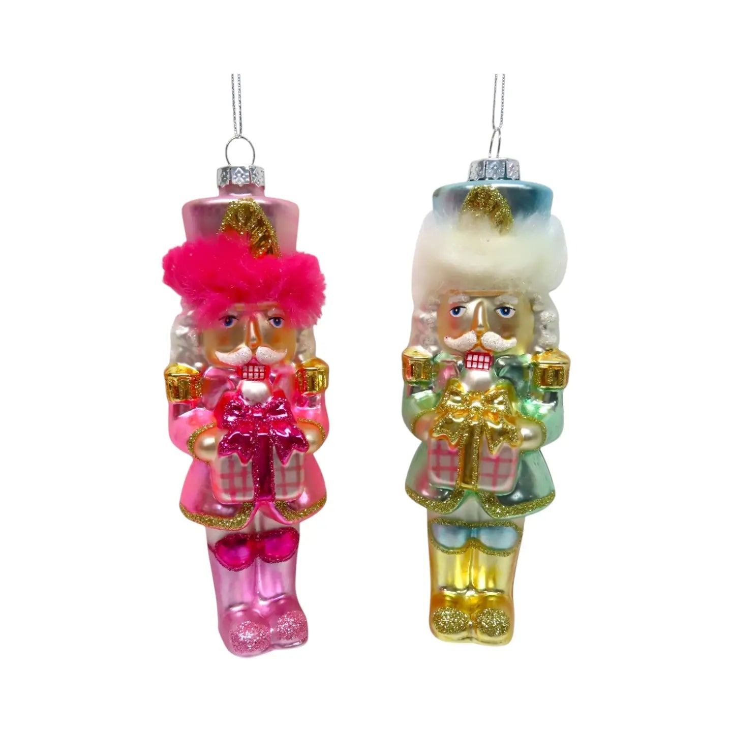 NUTCRACKER WITH FUR ORNAMENTS