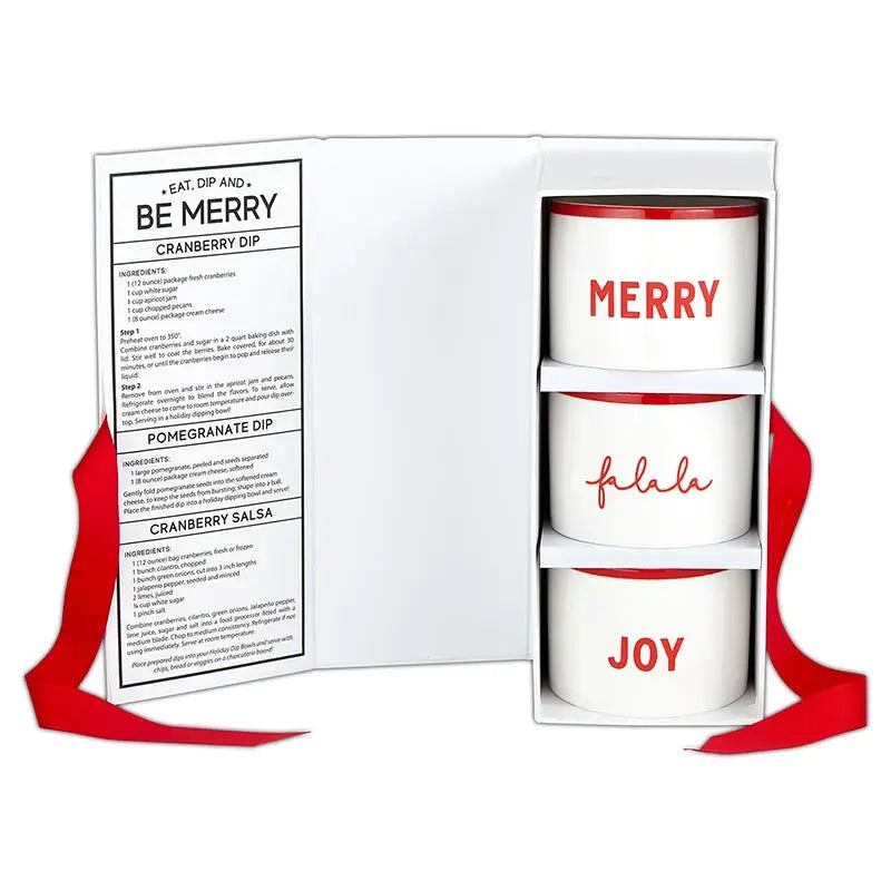 "EAT, DIP & BE MERRY" BOOK BOX GIFT SET