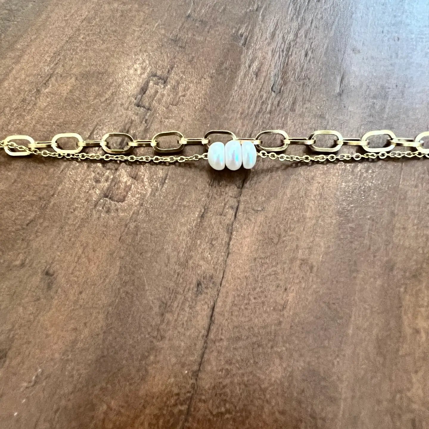 DOUBLE STRAND FRESHWATER PEARL BRACELET