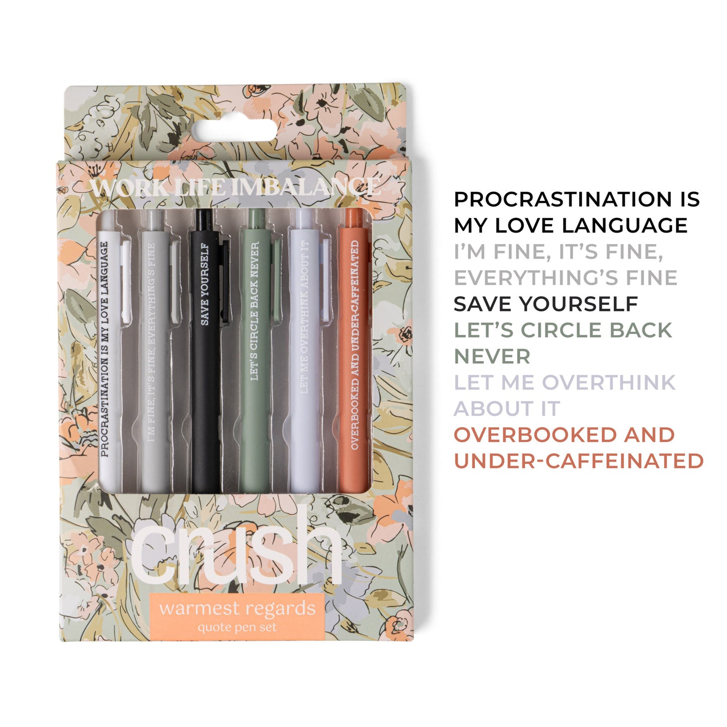 WARMEST REGARDS QUOTE PEN SET
