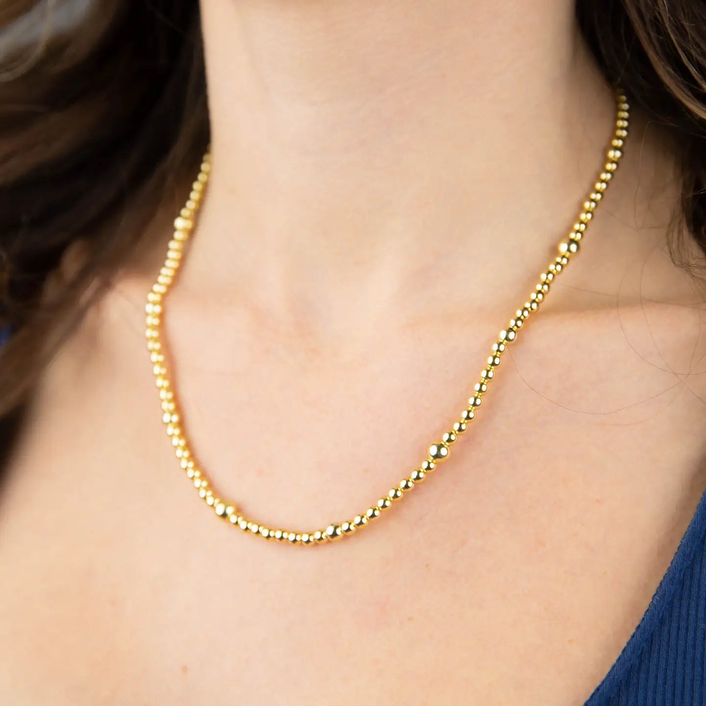 DOTTIE GOLD BUBBLE NECKLACE