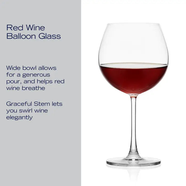 MIKASA PARKER 22OZ RED WINE - SET OF 4