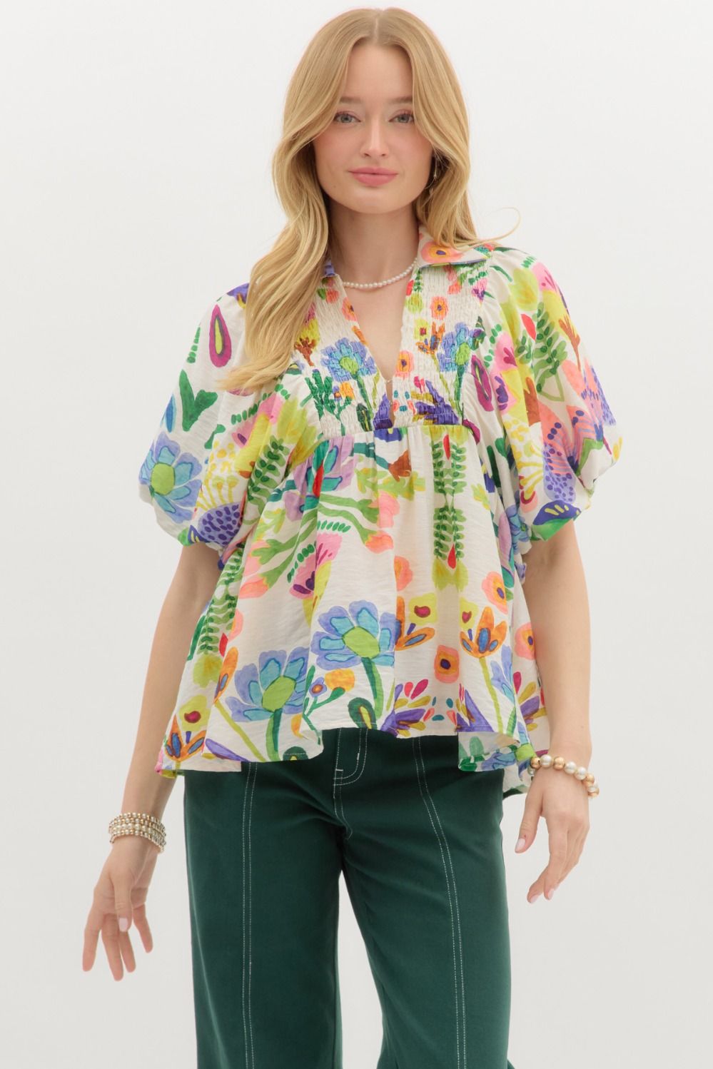 TROPICAL PULLOVER TOP