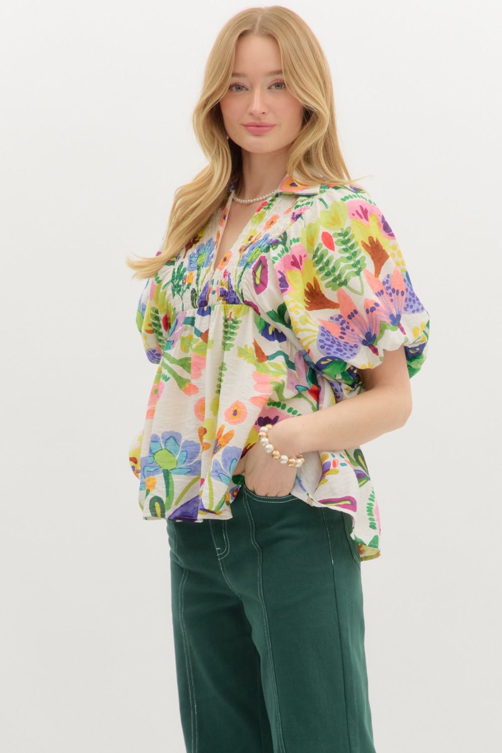 TROPICAL PULLOVER TOP