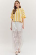 SUNSHINE STRIPED SWEATER TOP