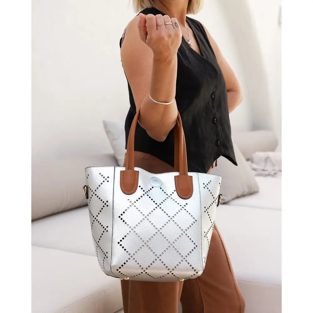 BABY BERMUDA TOTE BAG - SILVER