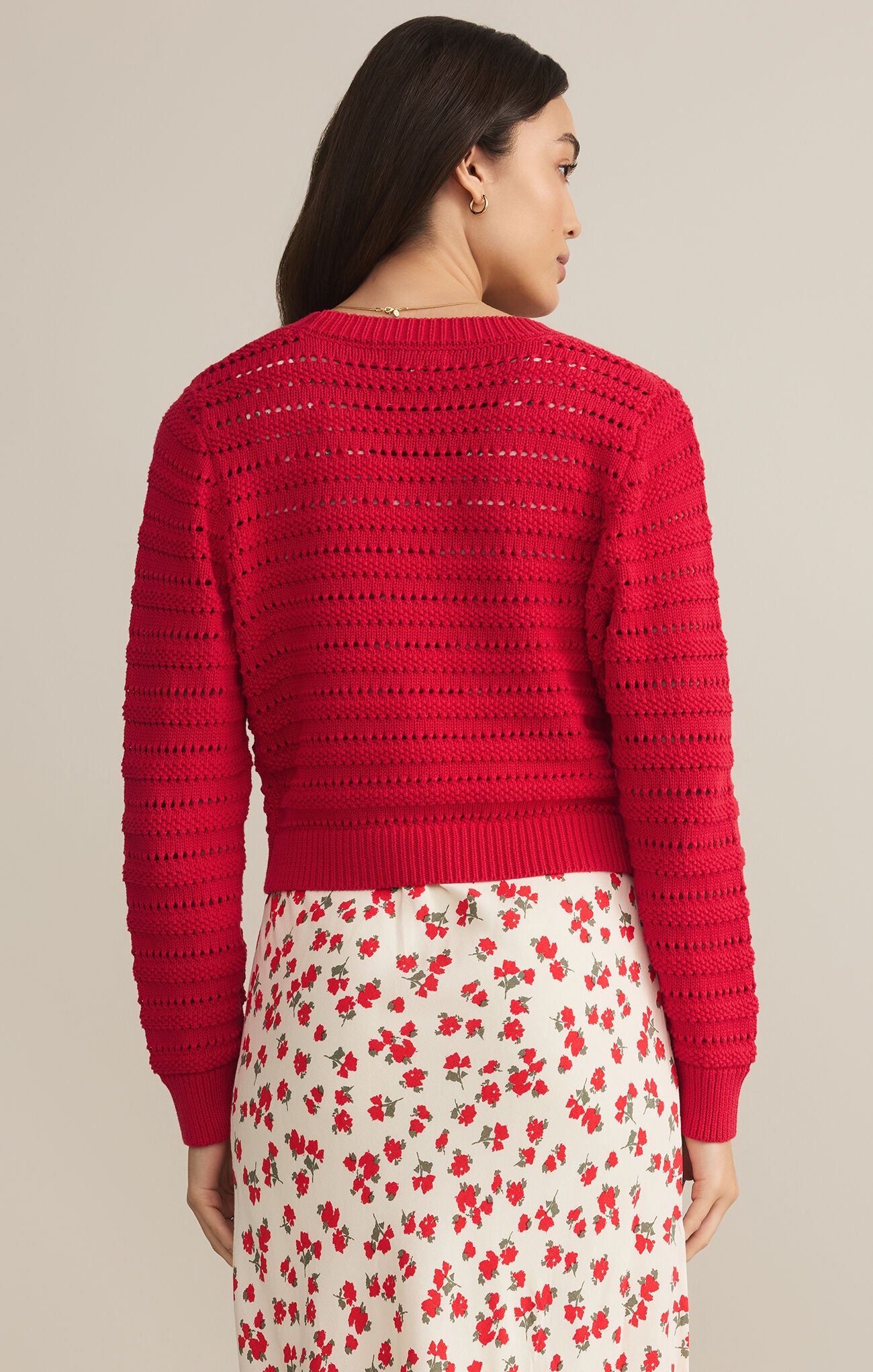 ROMANCE CARDIGAN - CHERRY RED