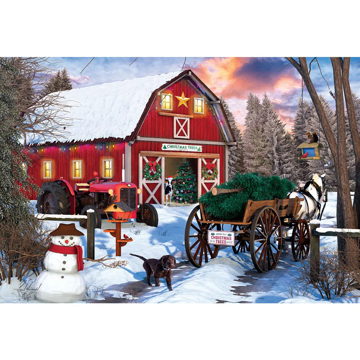 CHRISTMAS BARN TIN PUZZLE