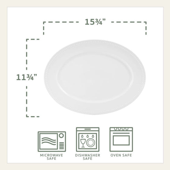 EVERYDAY WHITE BEADED SERVING SET