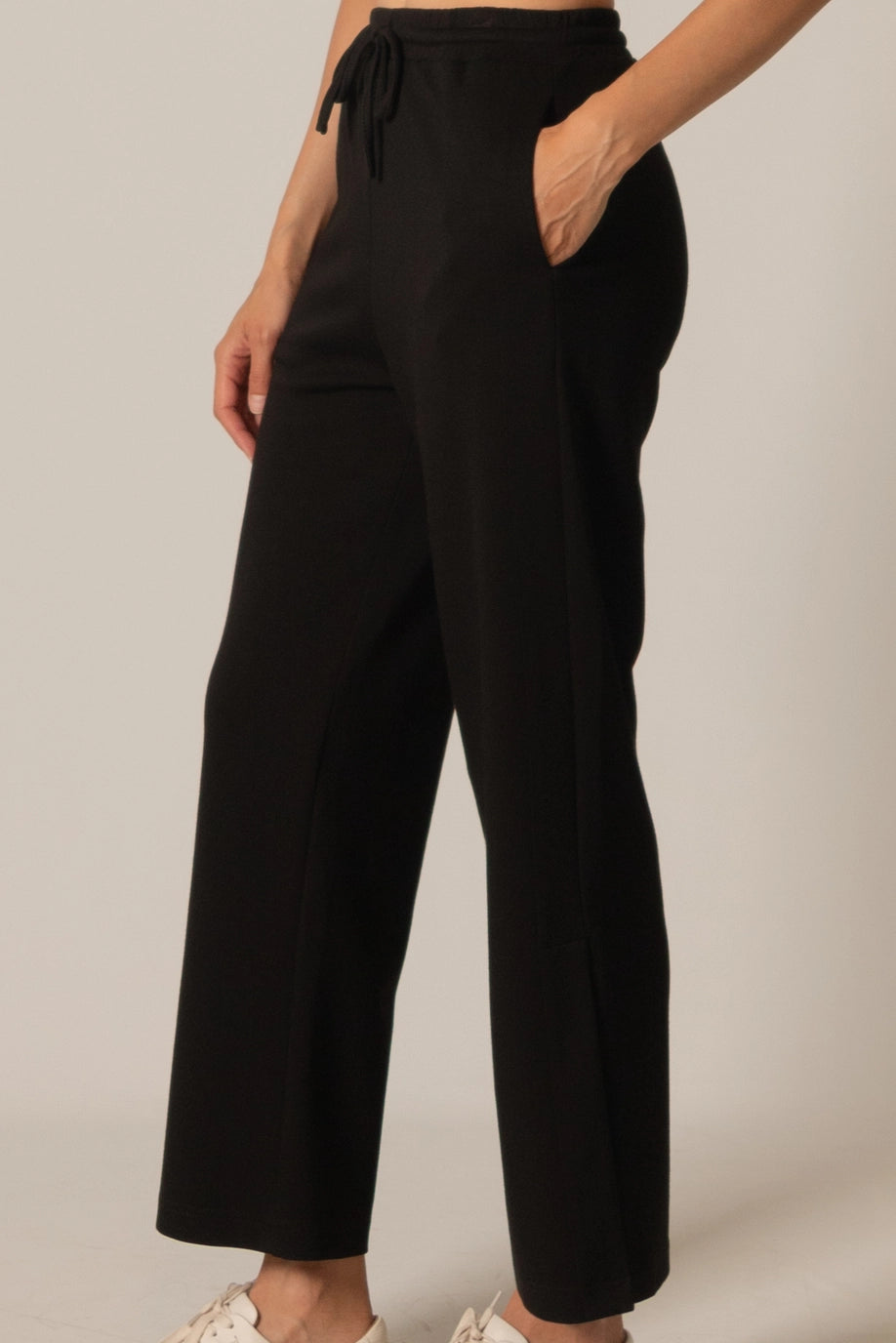 BUTTER MODAL SIDE BINDING WIDE LEG PANTS