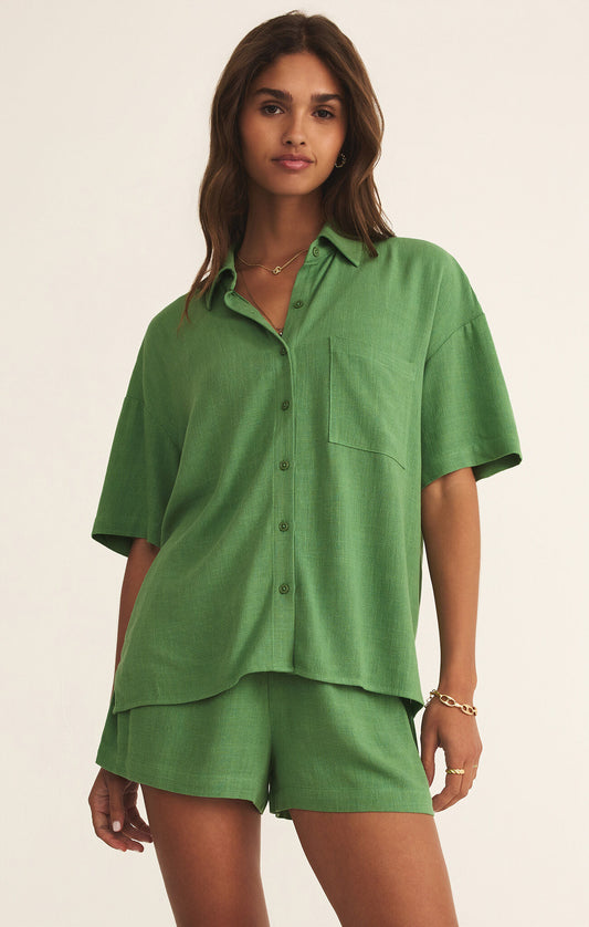 TINSLEY BUTTON-UP SHIRT - LAWN