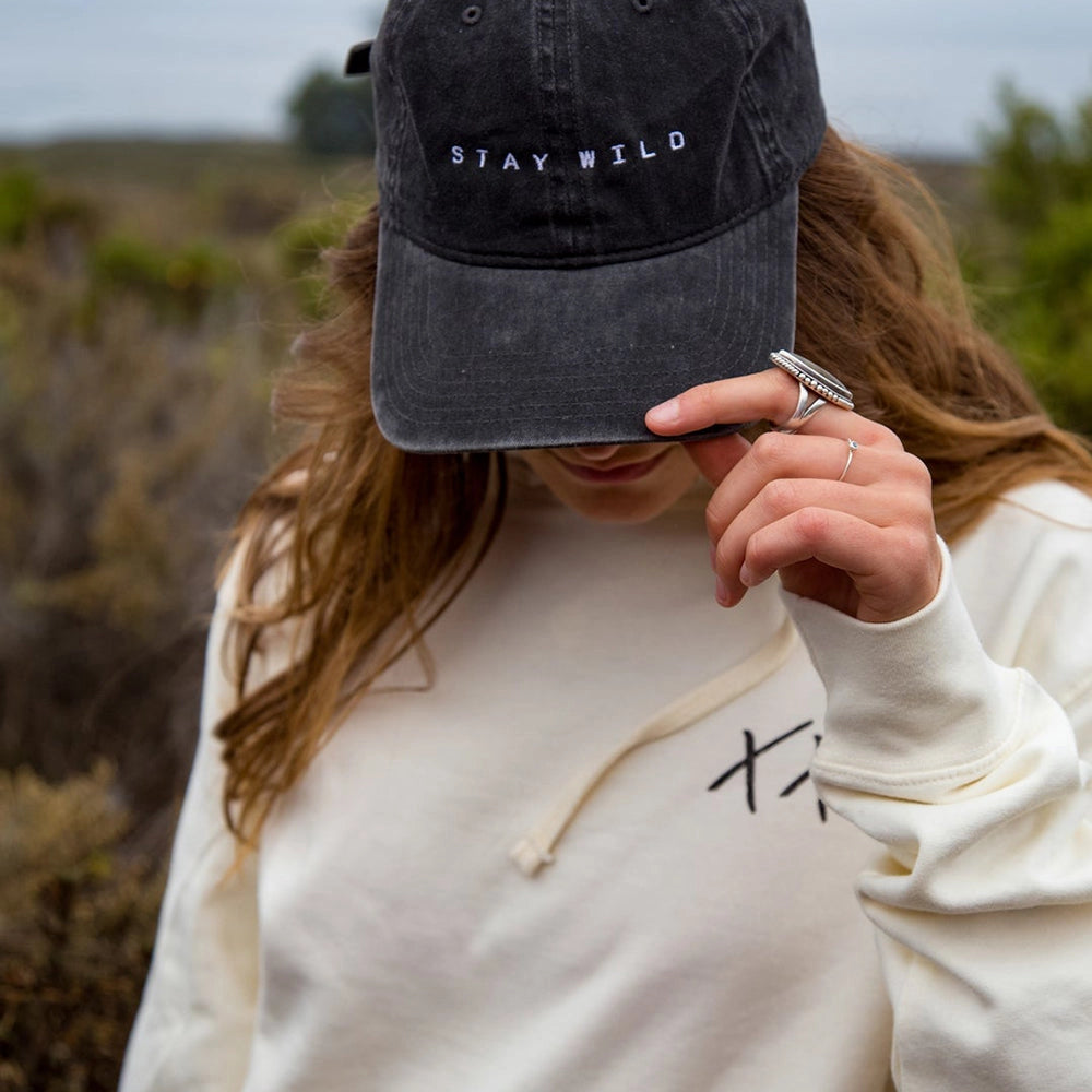 BLACK COTTON DAD HAT
