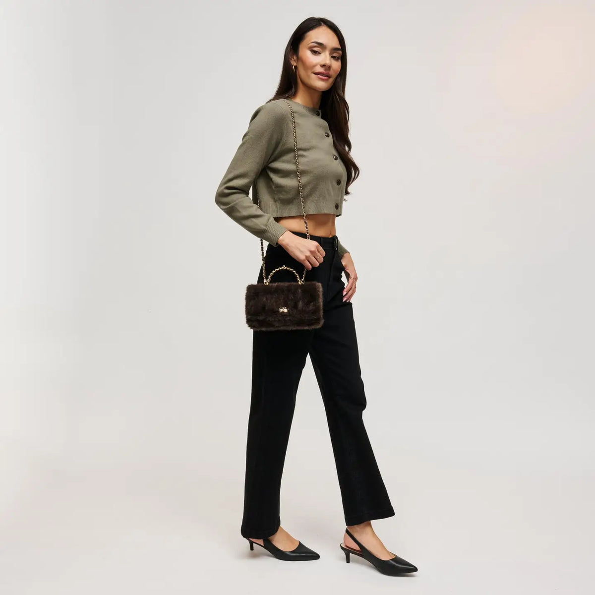 LULU CROSSBODY BAG - CHOCOLATE