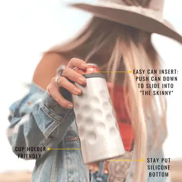 THE SKINNY CAN COOLER  - GUNMETAL