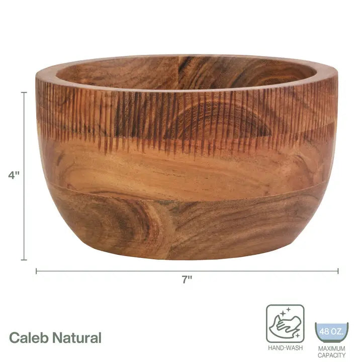 CALEB ACACIA WOOD SMALL SERVING BOWL