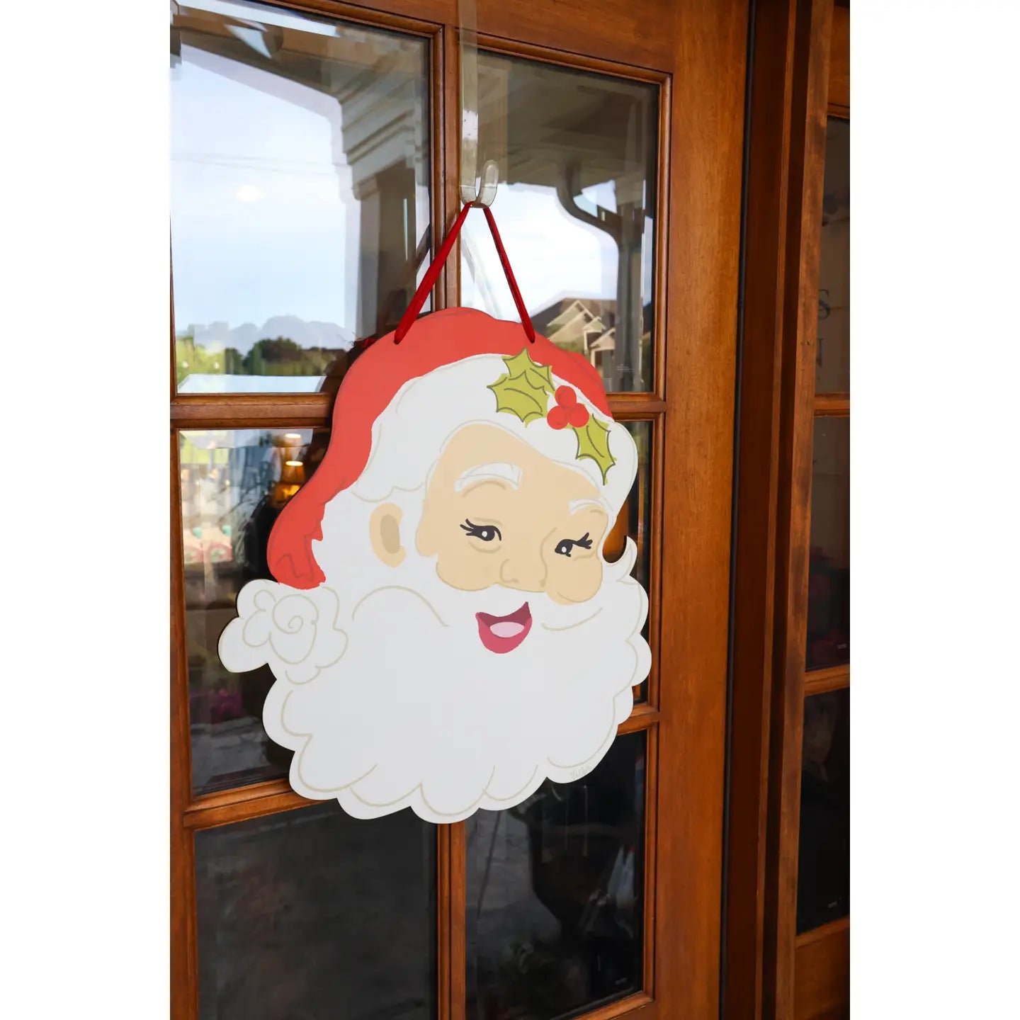 RED JOLLIEST SANTA DOORHANGER
