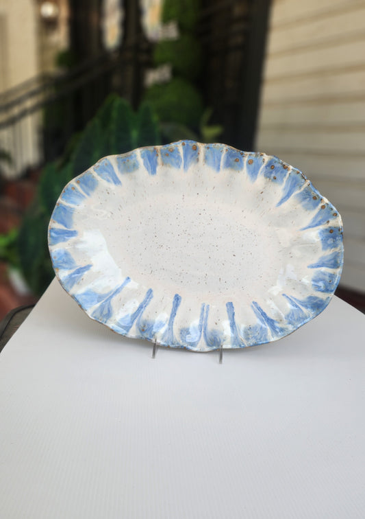 FLUTTERED OVAL PLATTER
