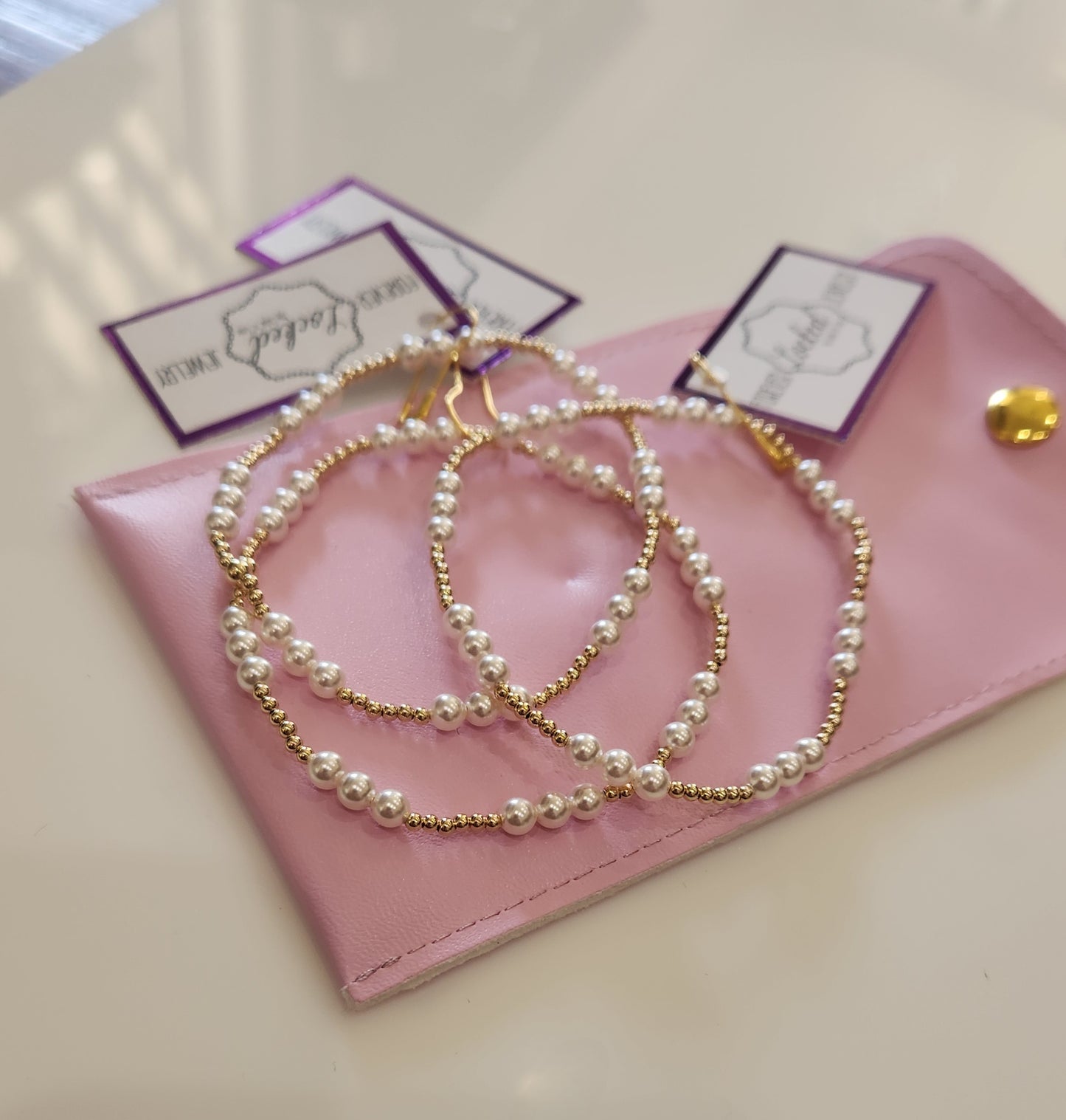 2MM GOLD-FILLED & 4MM PEARL BEADED BRACELET