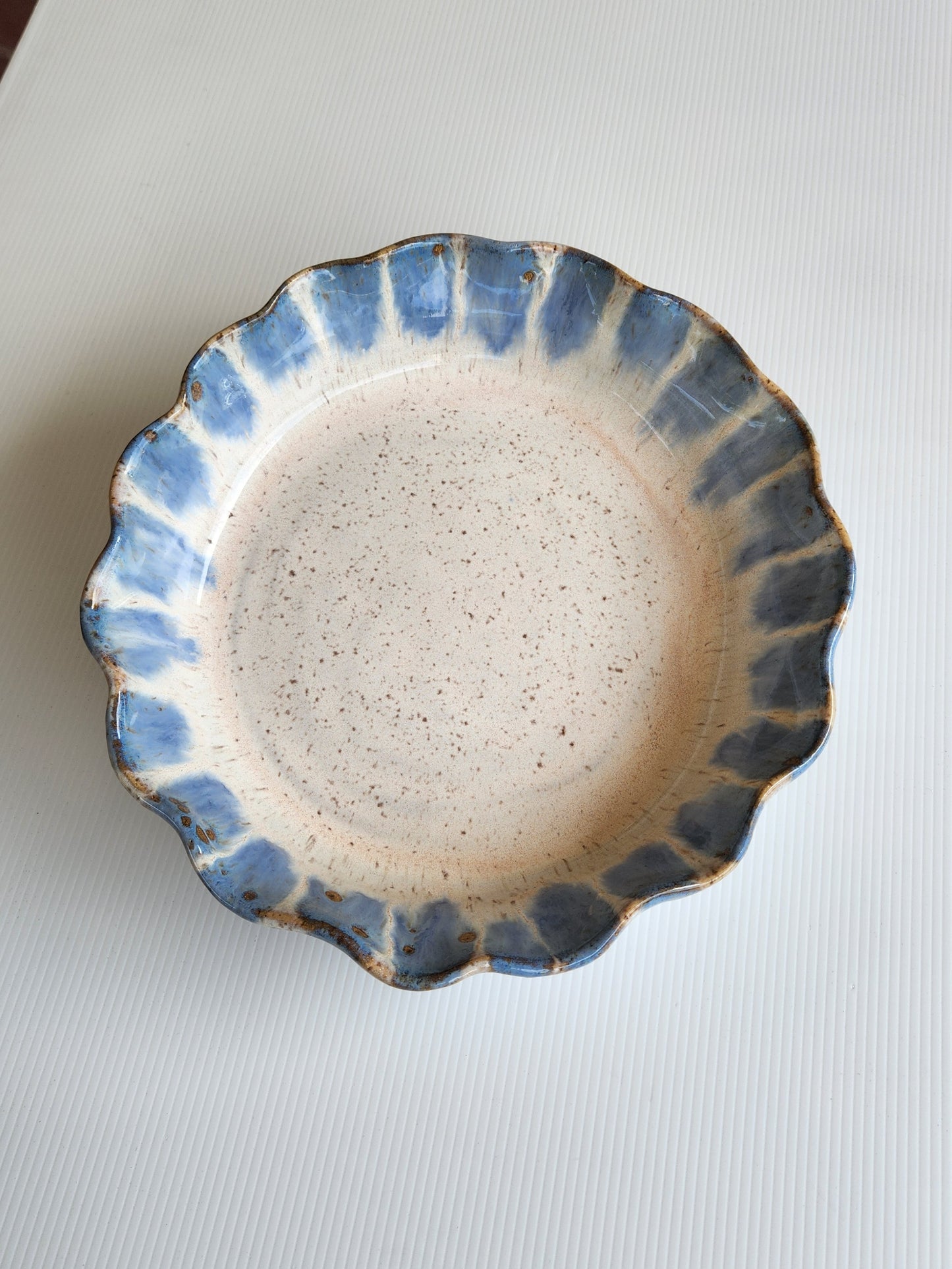 HOMEMADE PIE DISH - BLUE WILLOW