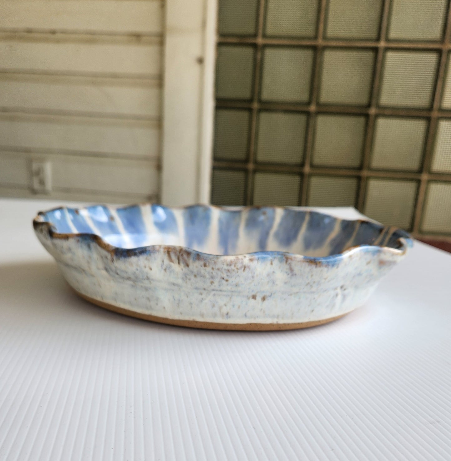 HOMEMADE PIE DISH - BLUE WILLOW