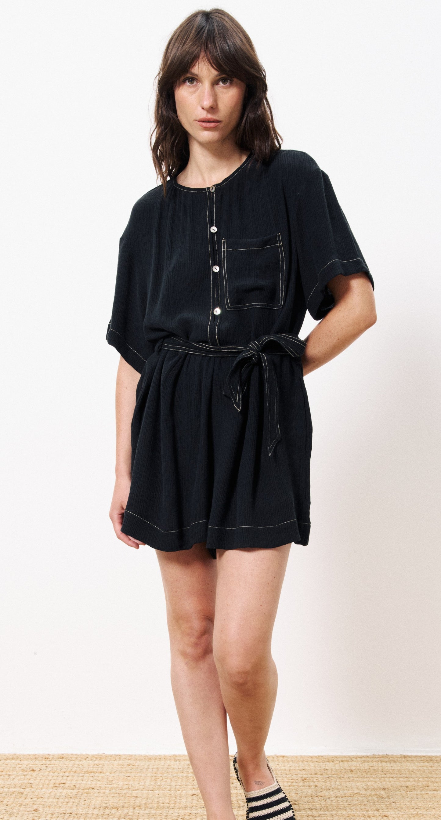 LEILOO ROMPER - BLACK